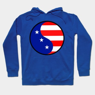 USA Yin Yang For The Fourth Of July - Yin And Yang Art Hoodie